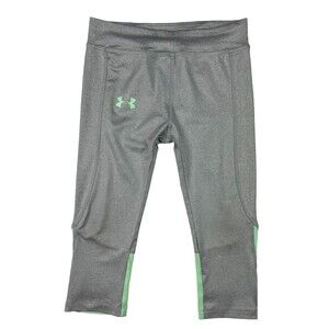 Under Armour Legging  Girls Size 6X  Fitness Workout  Gray / Green